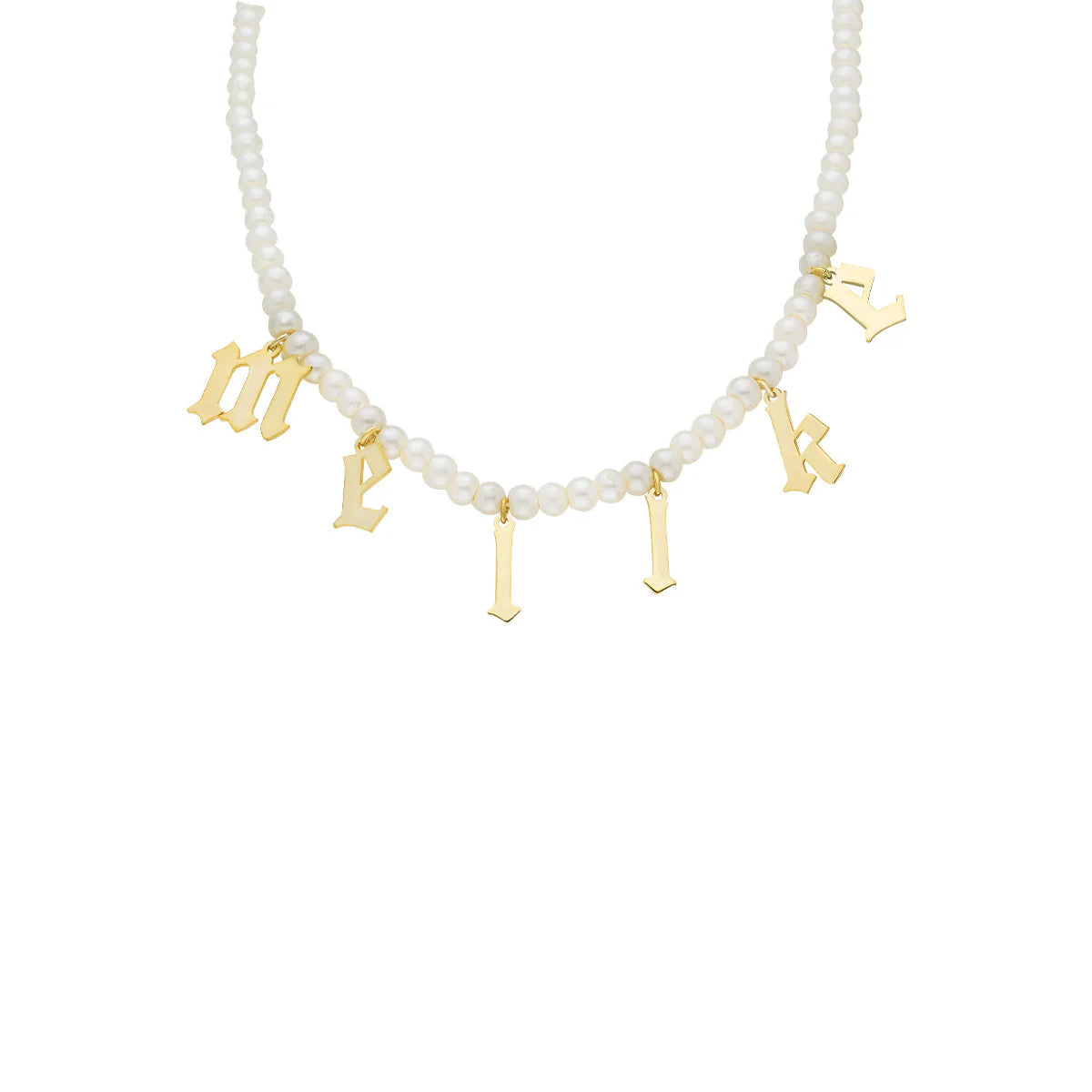 PERLEN CHOCKER NAMENSKETTE GOTHIC