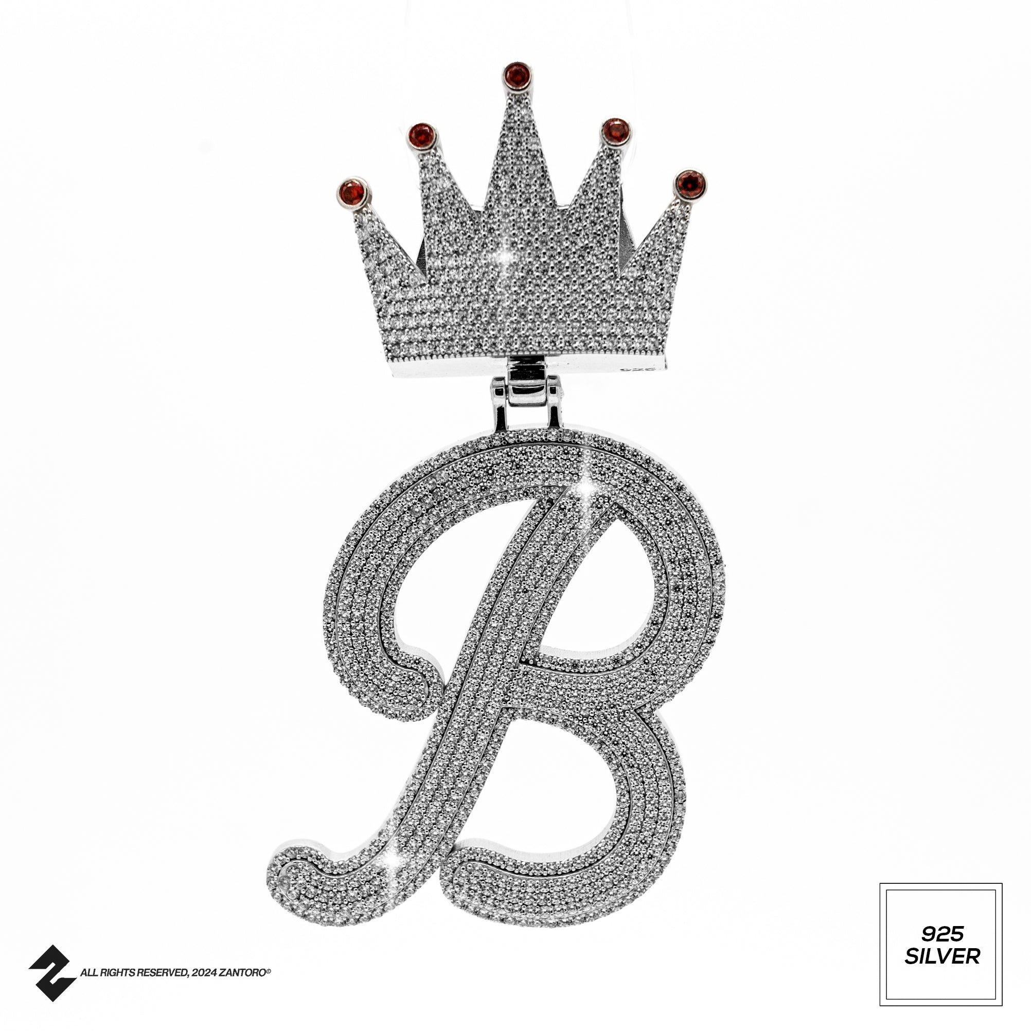 CUSTOM 4CM BUCHSTABE ANHÄNGER MIT KRONE