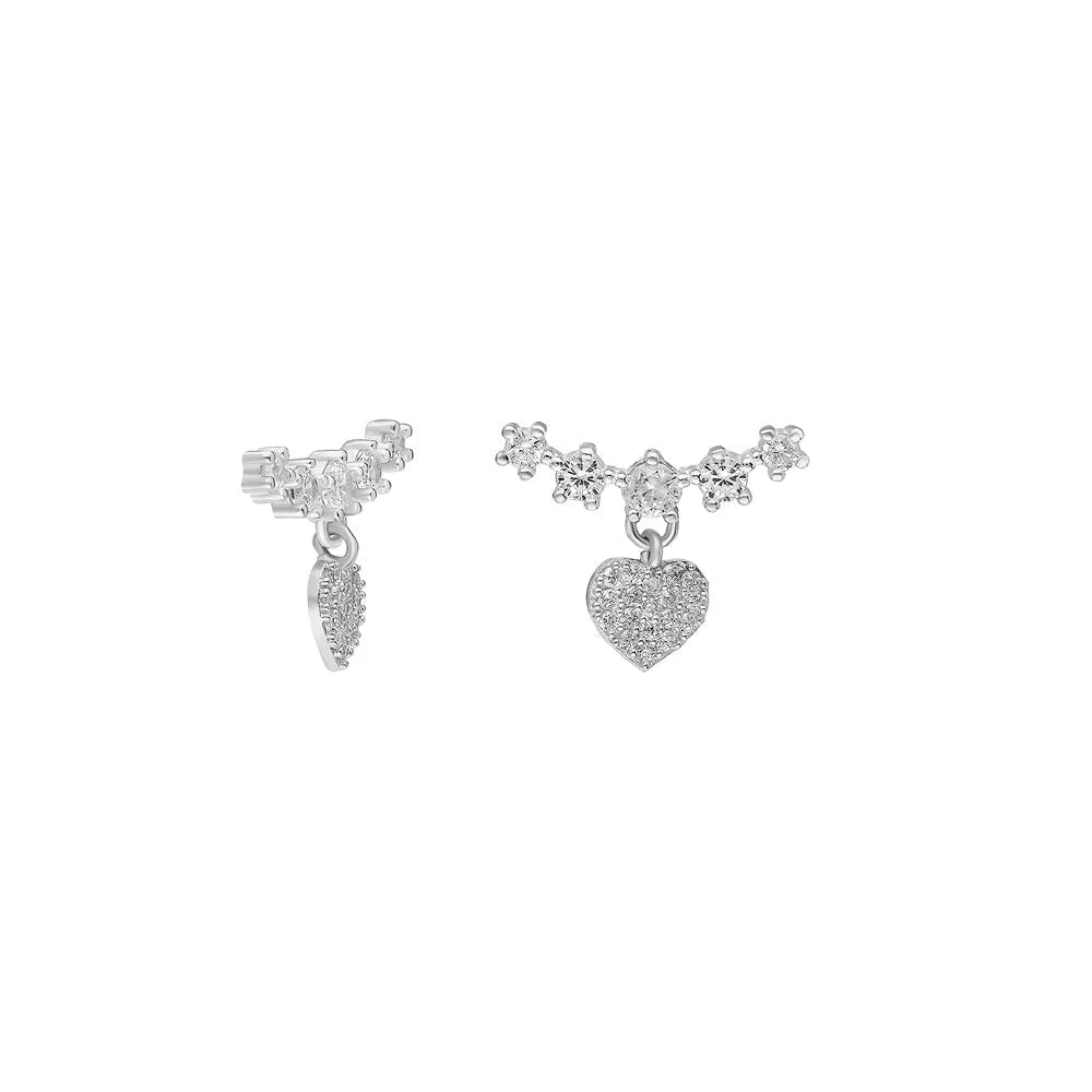 DIAMANTEN HERZ OHRRING