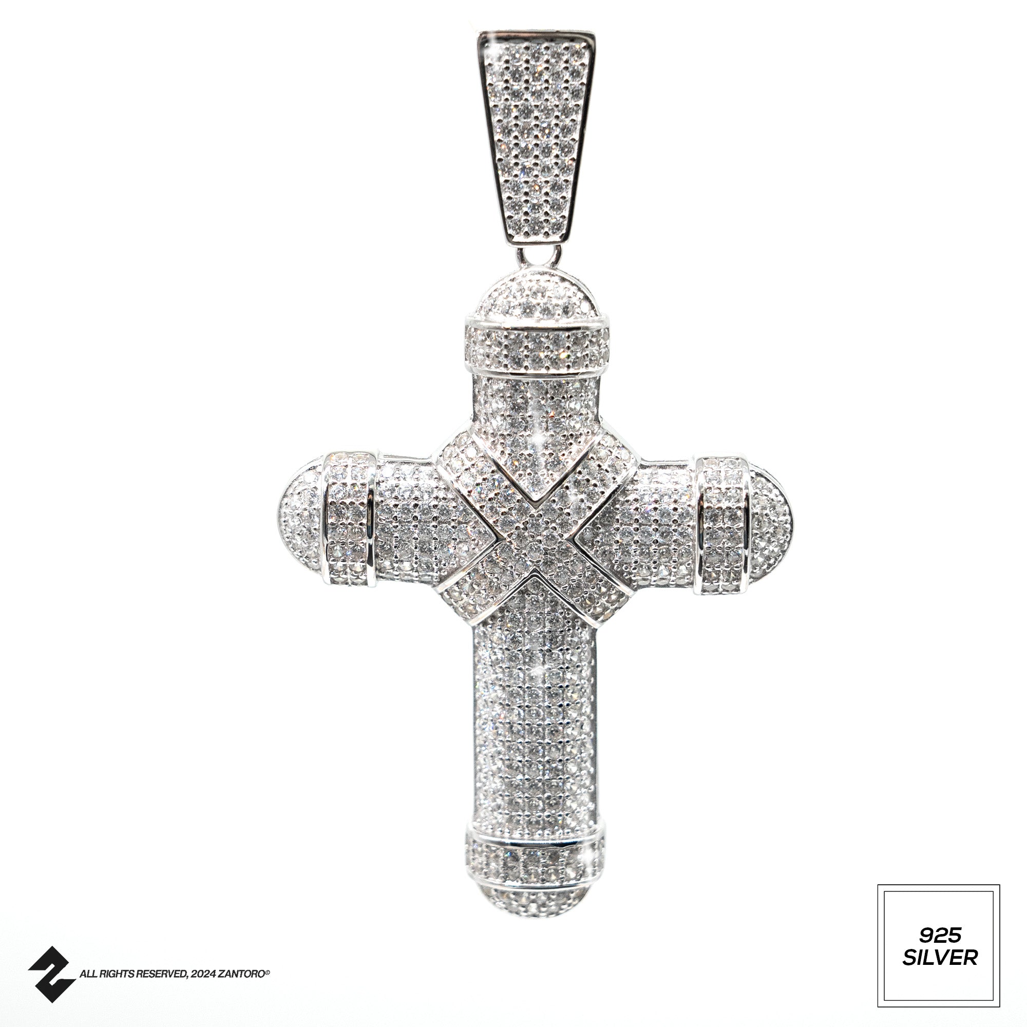 KREUZ ANHÄNGER ICE OUT MADE IN ITALY