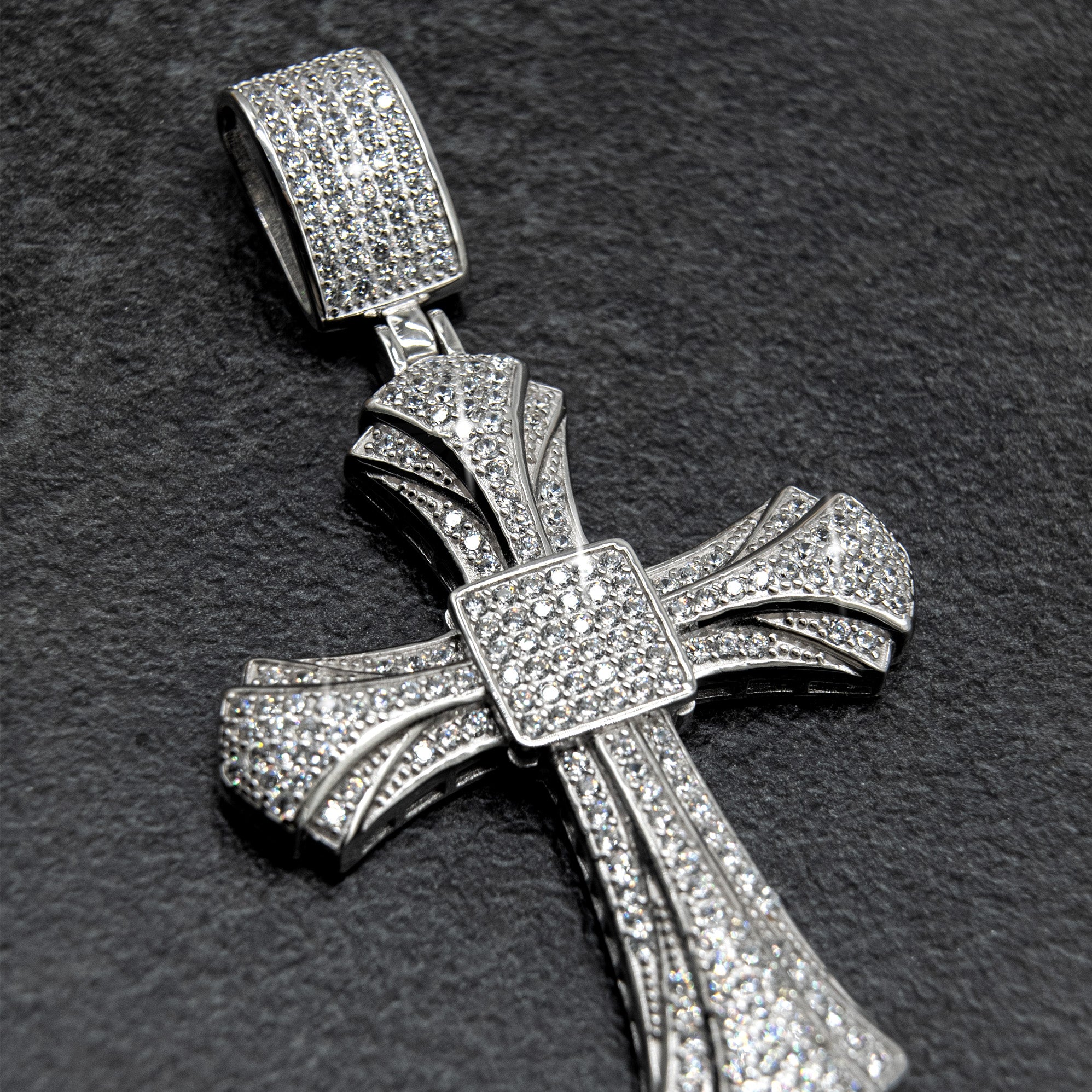 KREUZ ANHÄNGER FULL ICE OUT MADE IN ITALY