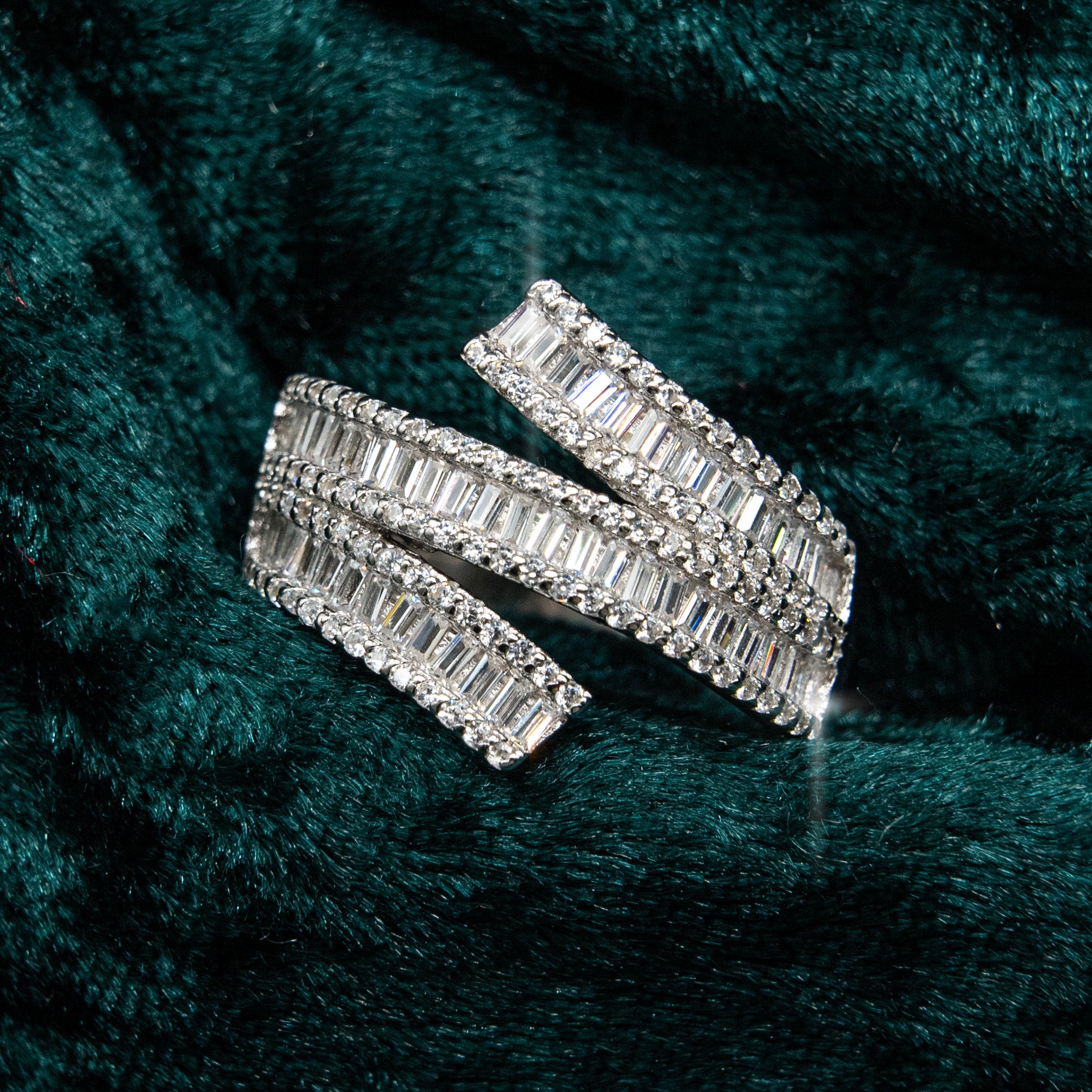 BAGUETTE SPIRAL RING MADE IN ITALY