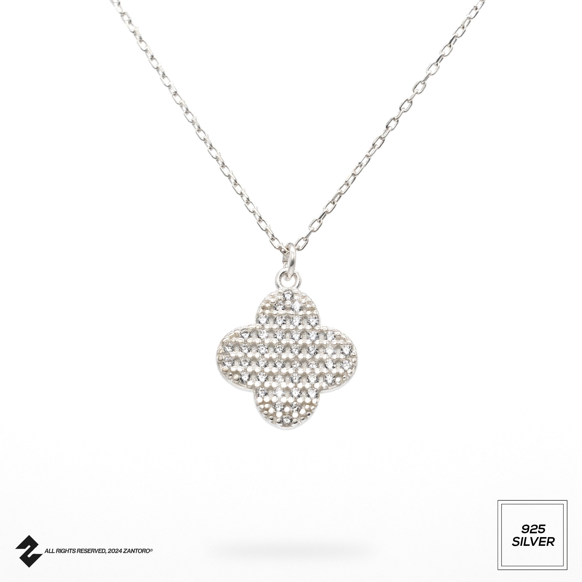 KLEEBLATT ZIRKONIA KETTE