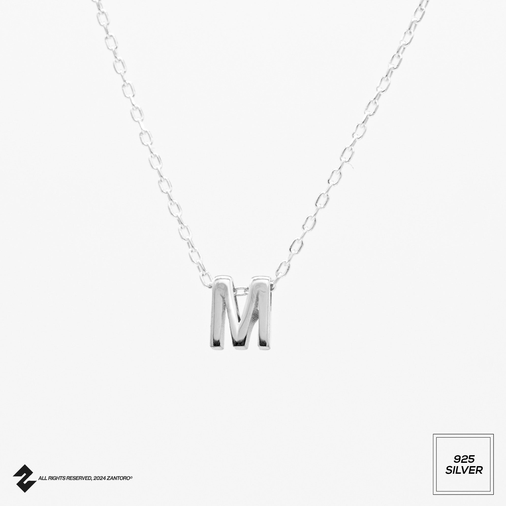 MINIMAL BUCHSTABEN LOOP HALSKETTE