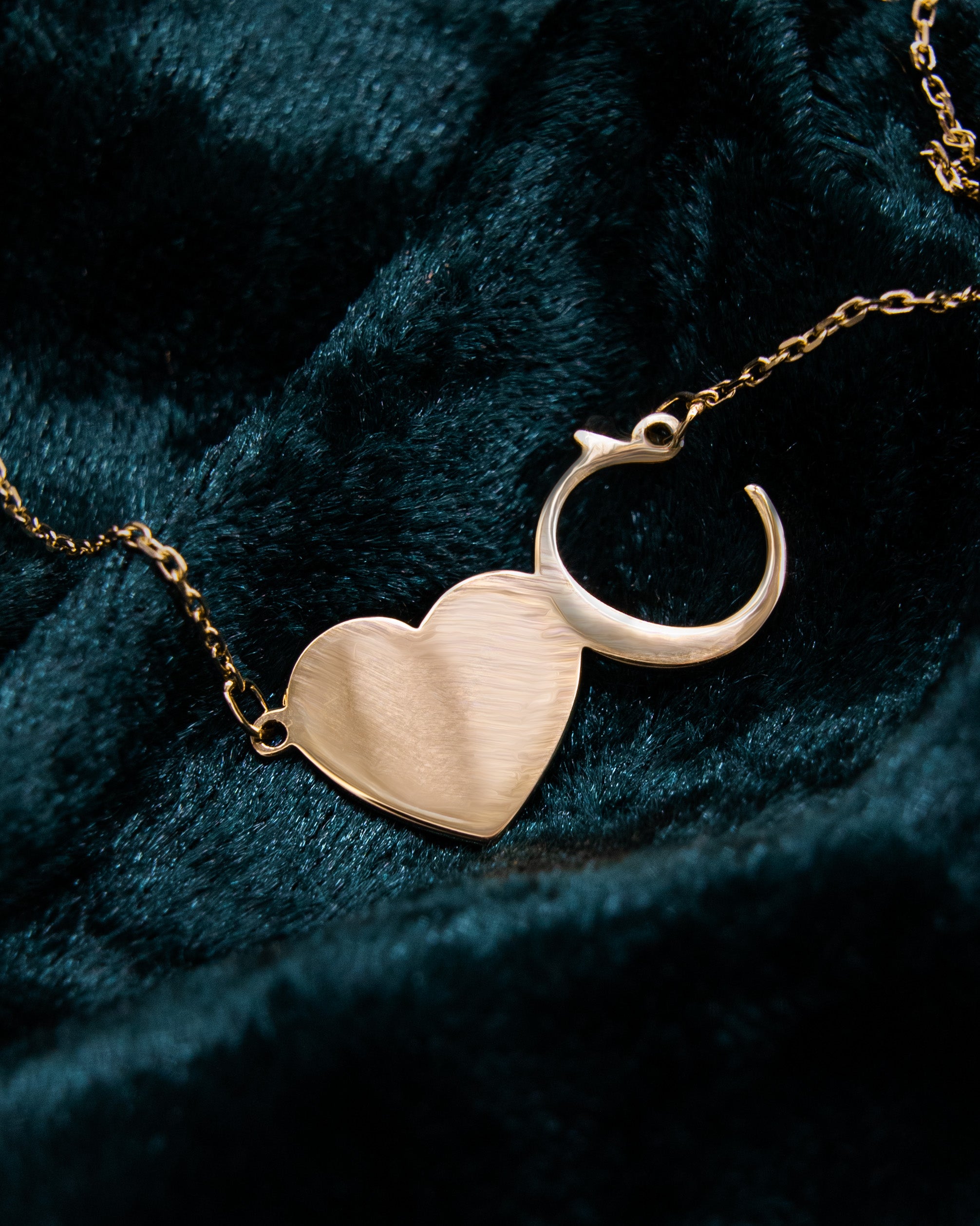 14K HERZ BUCHSTABEN KETTE