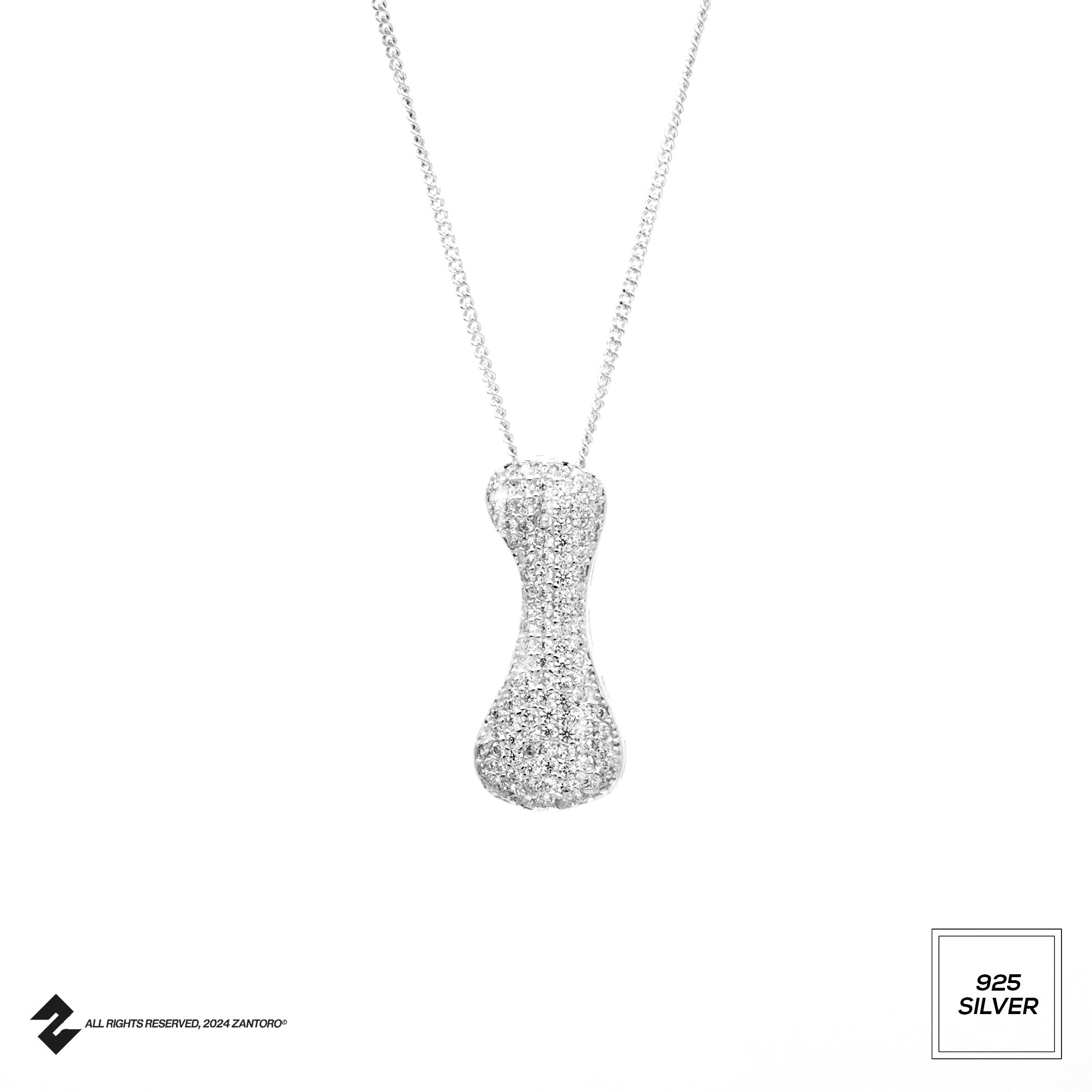 ICE BOMB ZIRKONIA BUCHSTABEN HALSKETTE