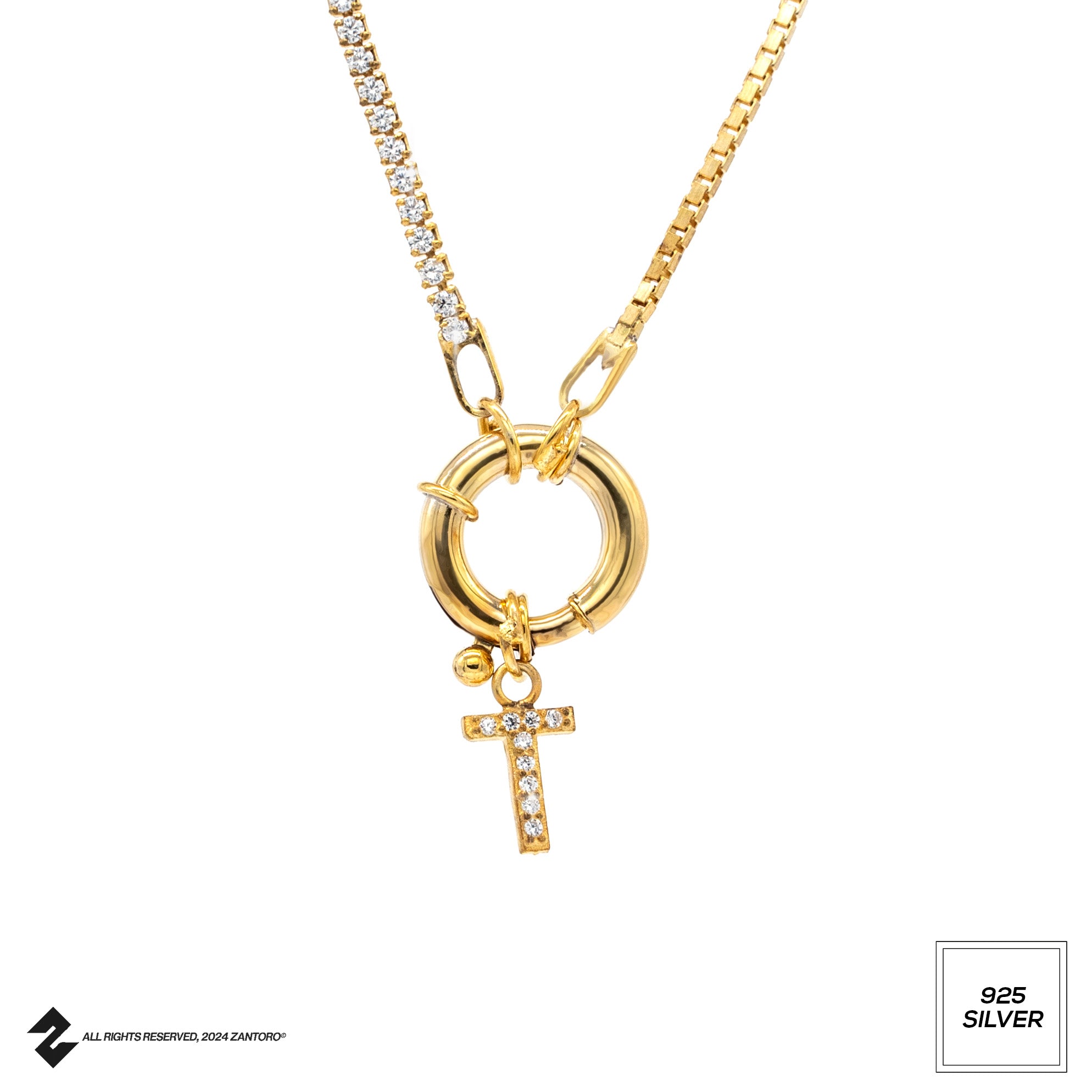 CHAIN DESIGN ICED BUCHSTABEN KETTE