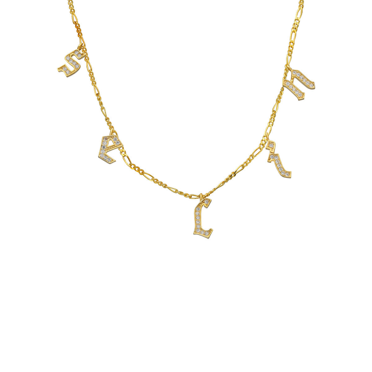 CHOCKER NAMENSKETTE GOTHIC ZIRKONIA