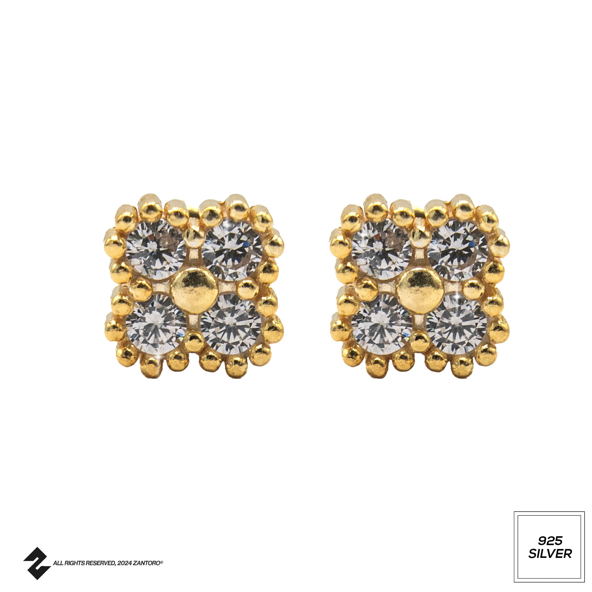 ZIRKONIA DAISY OHRSTECKER