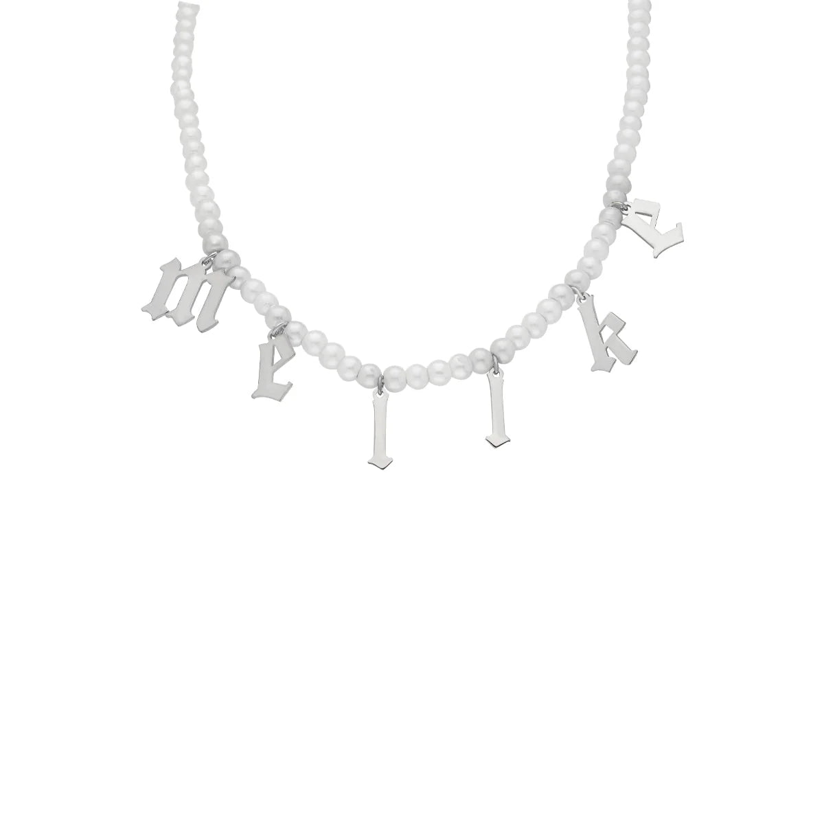 PERLEN CHOCKER NAMENSKETTE GOTHIC