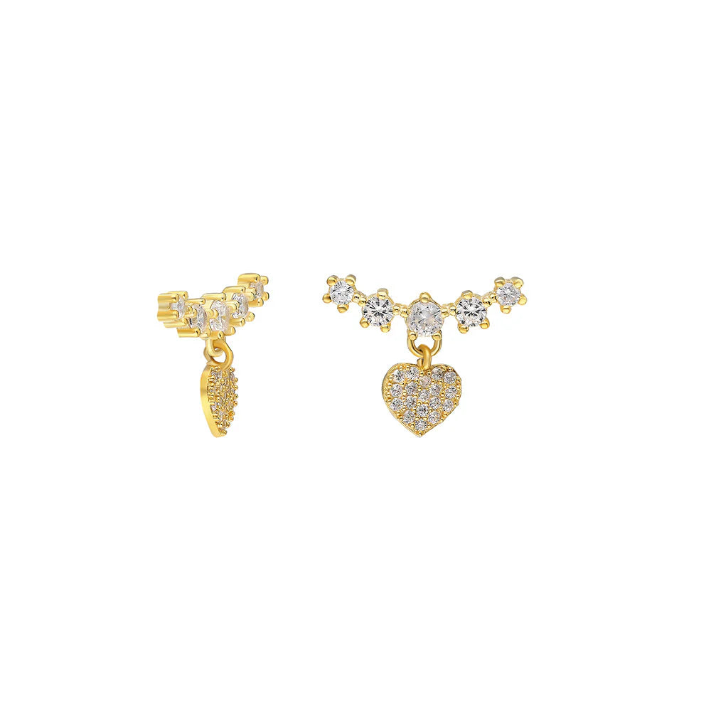 DIAMANTEN HERZ OHRRING