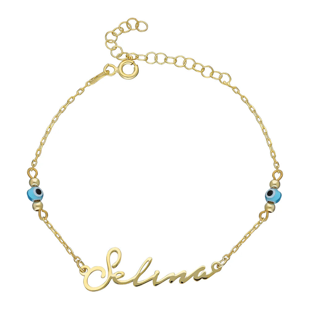 14K NAMENSARMBAND NAZAR