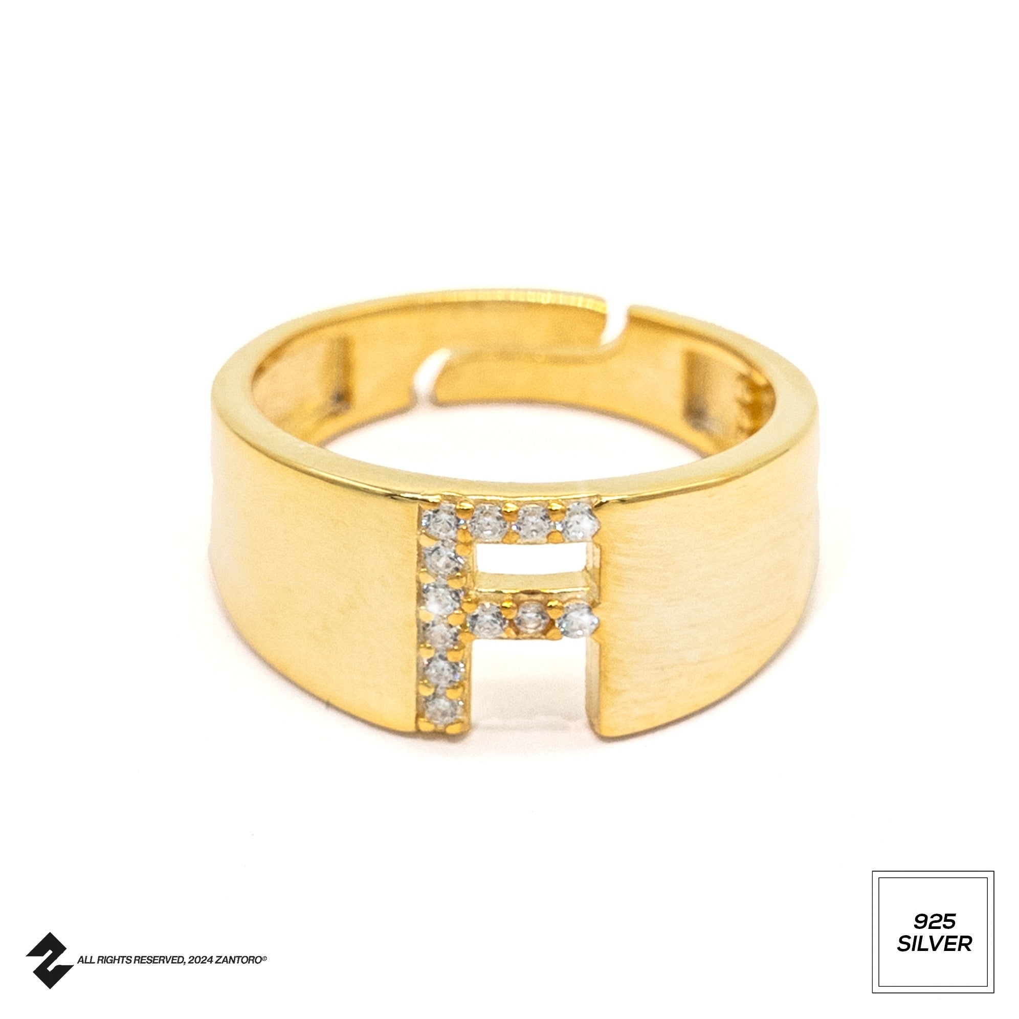 ZIRKONIA BUCHSTABEN RING