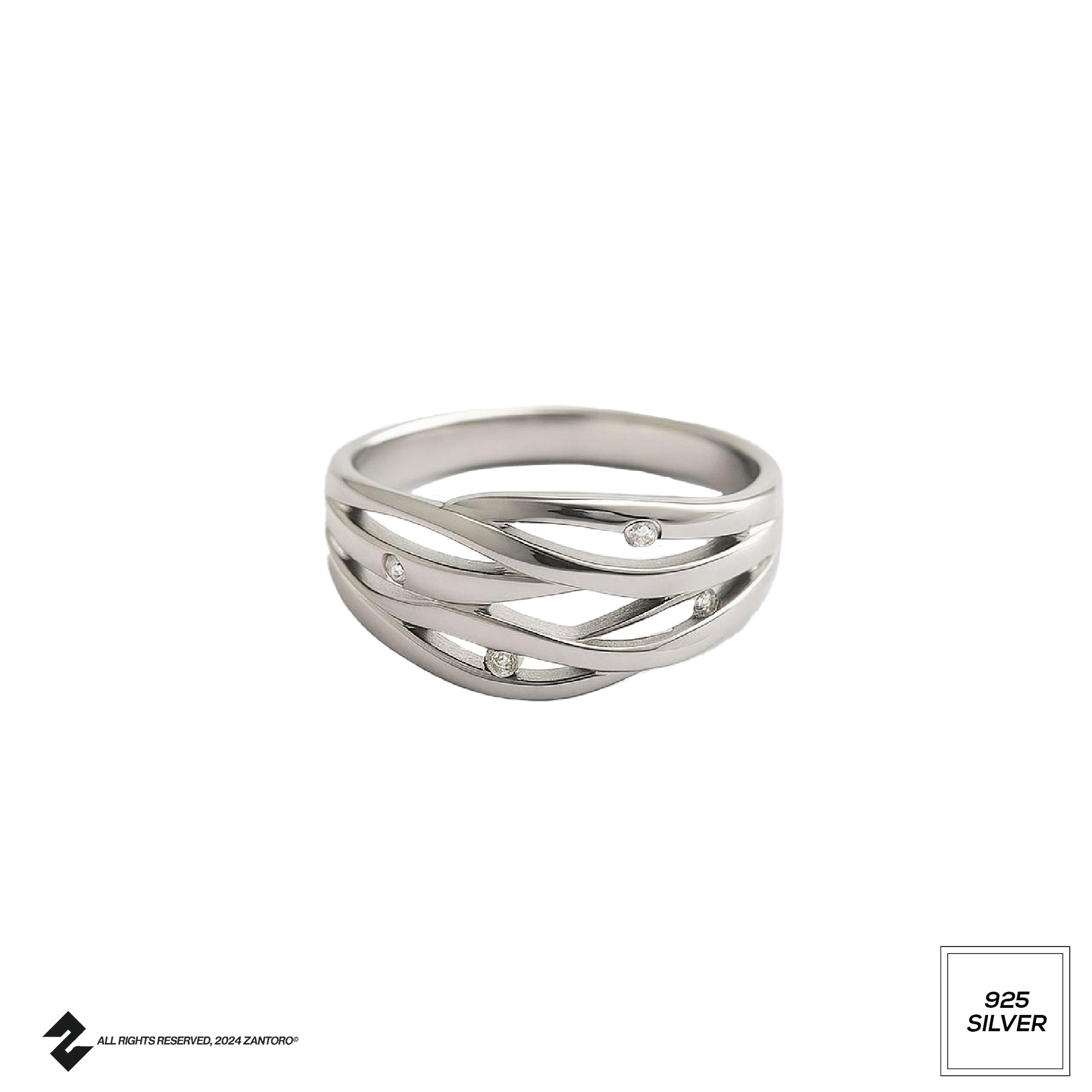 SILVER TWIST RING