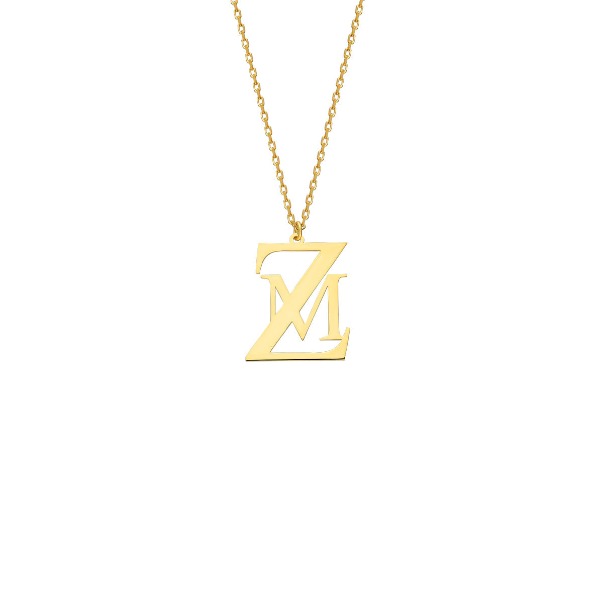 14K 2ER BUCHSTABEN KETTE