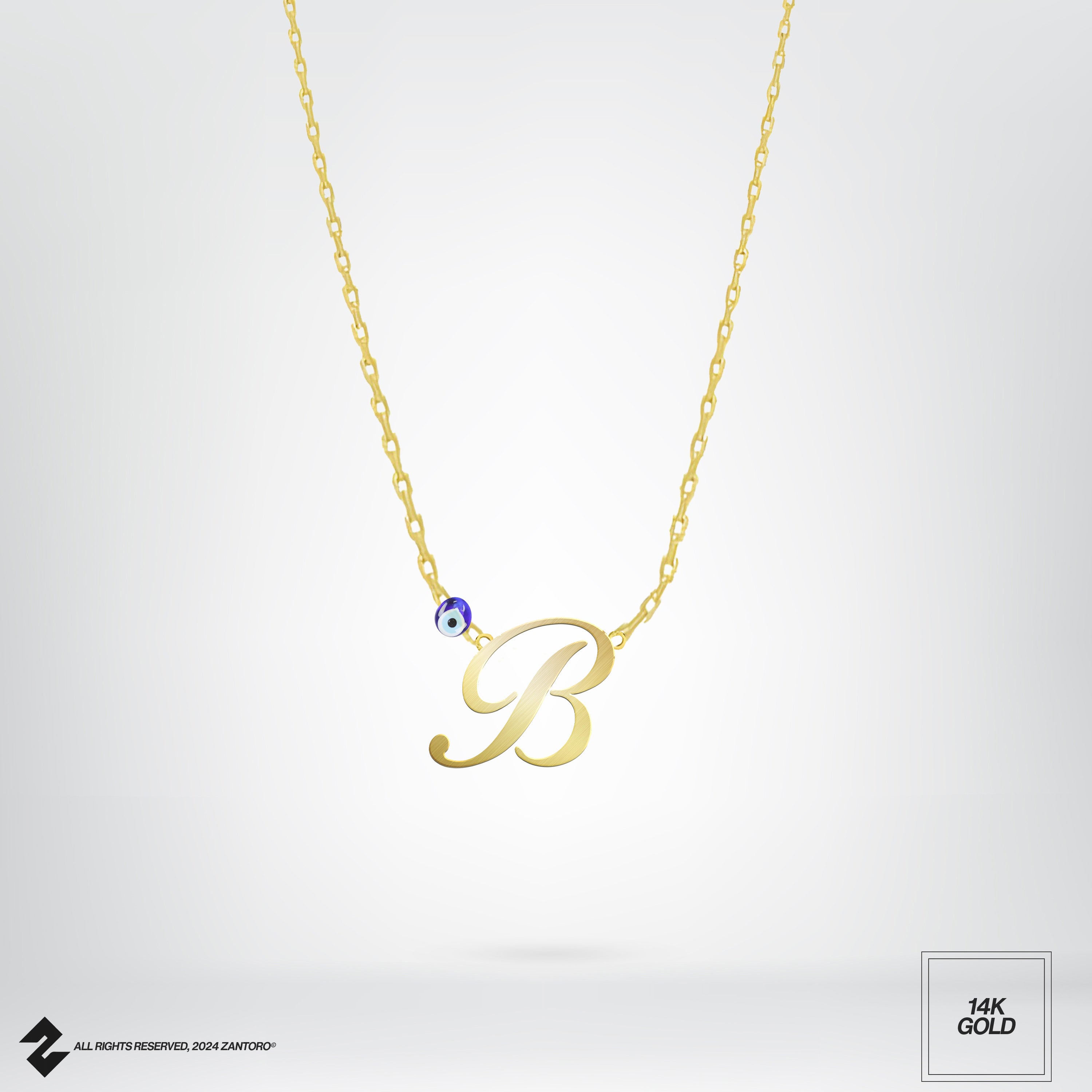 14K BUCHSTABENKETTE MIT NAZAR