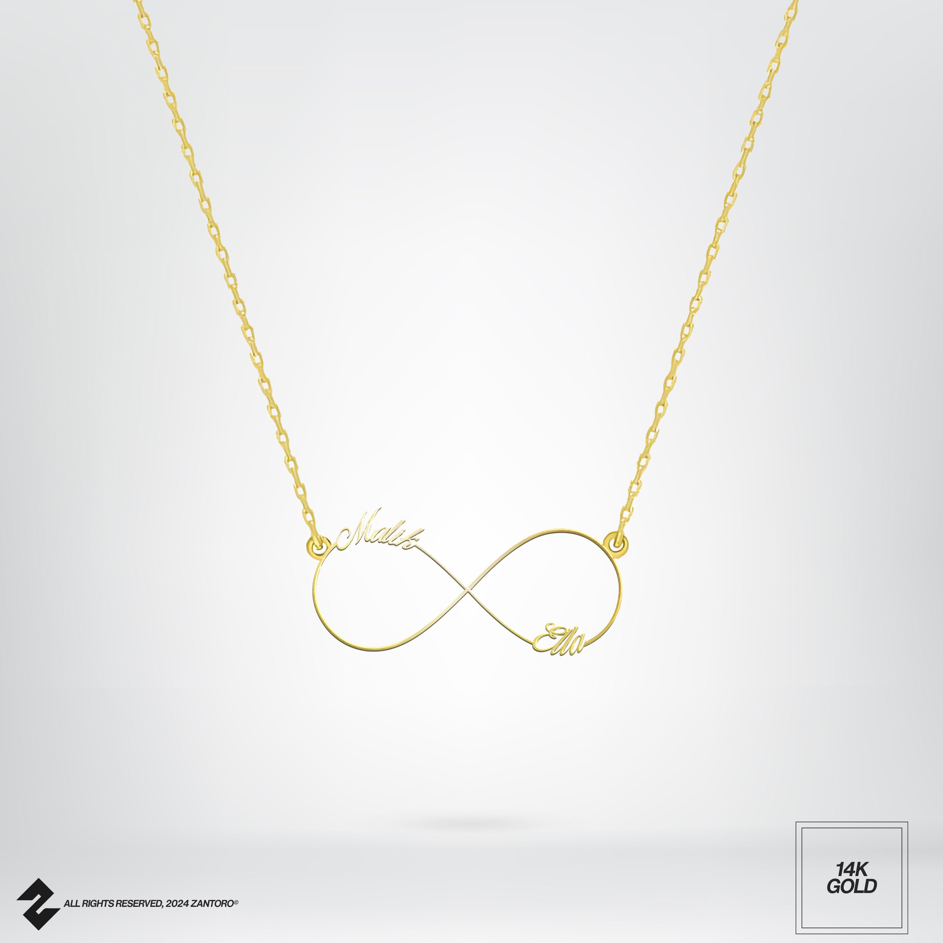 14K NAMENSKETTE INFINITY (bis 4 Namen)