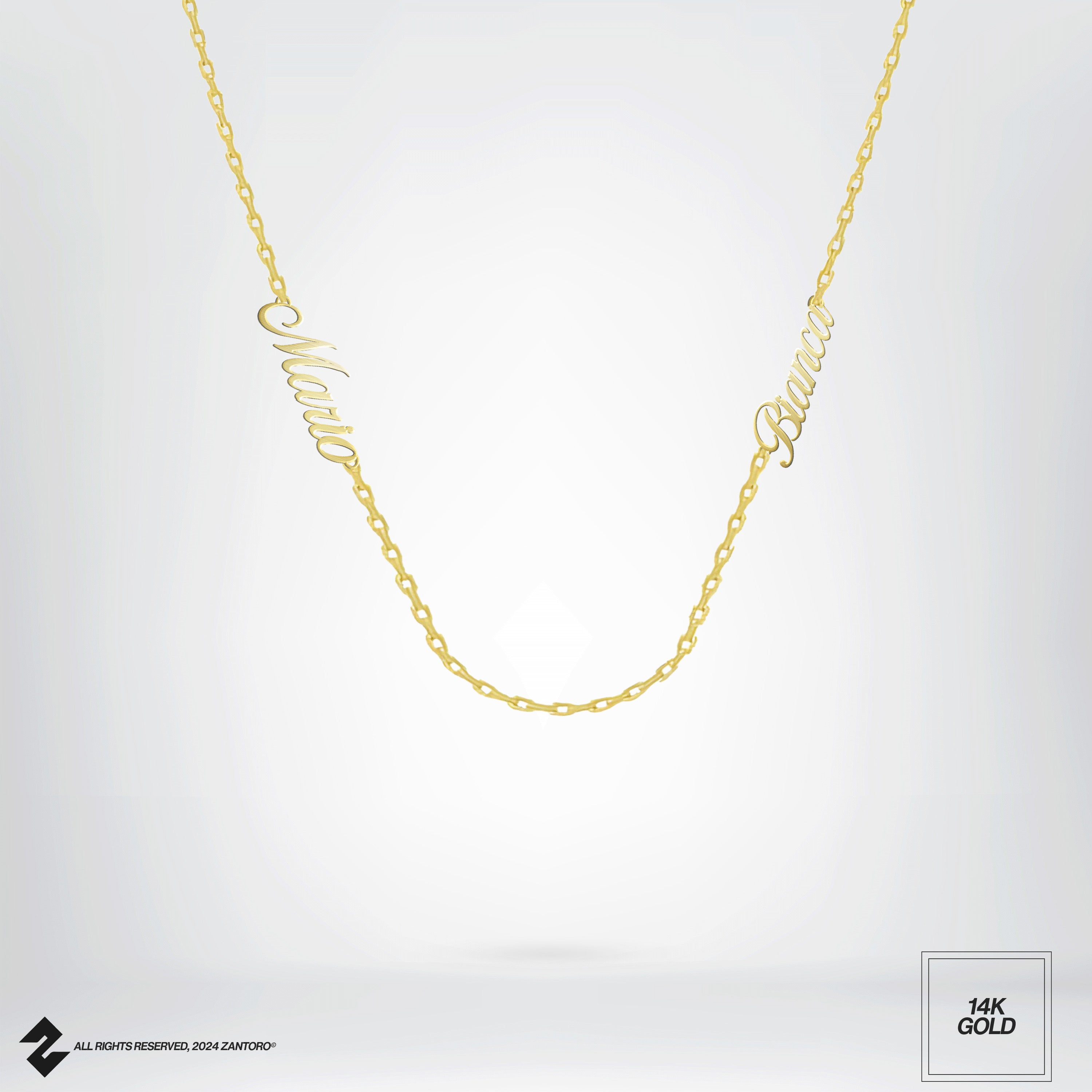 14K 2ER NAMENSKETTE
