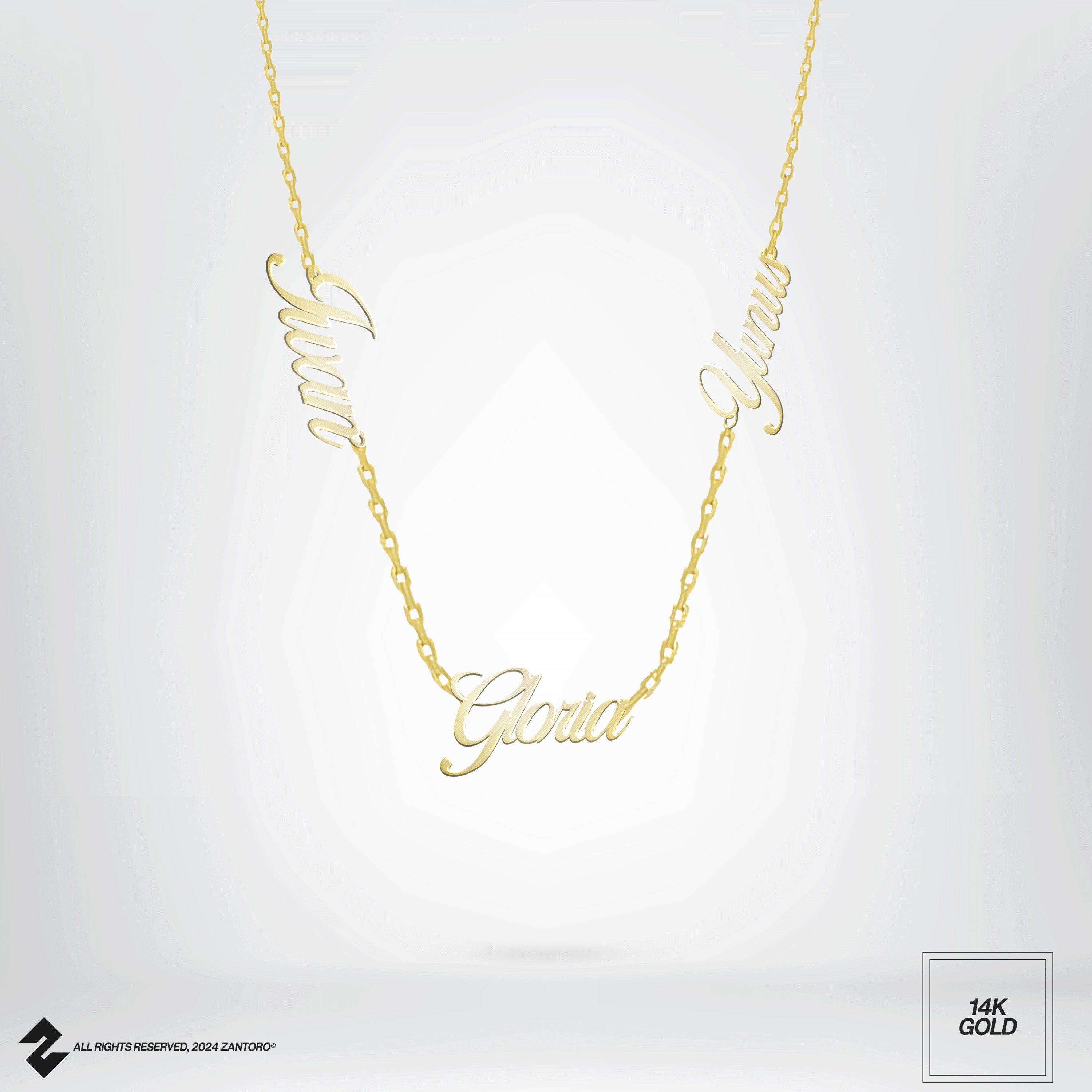 14K 3ER NAMENSKETTE