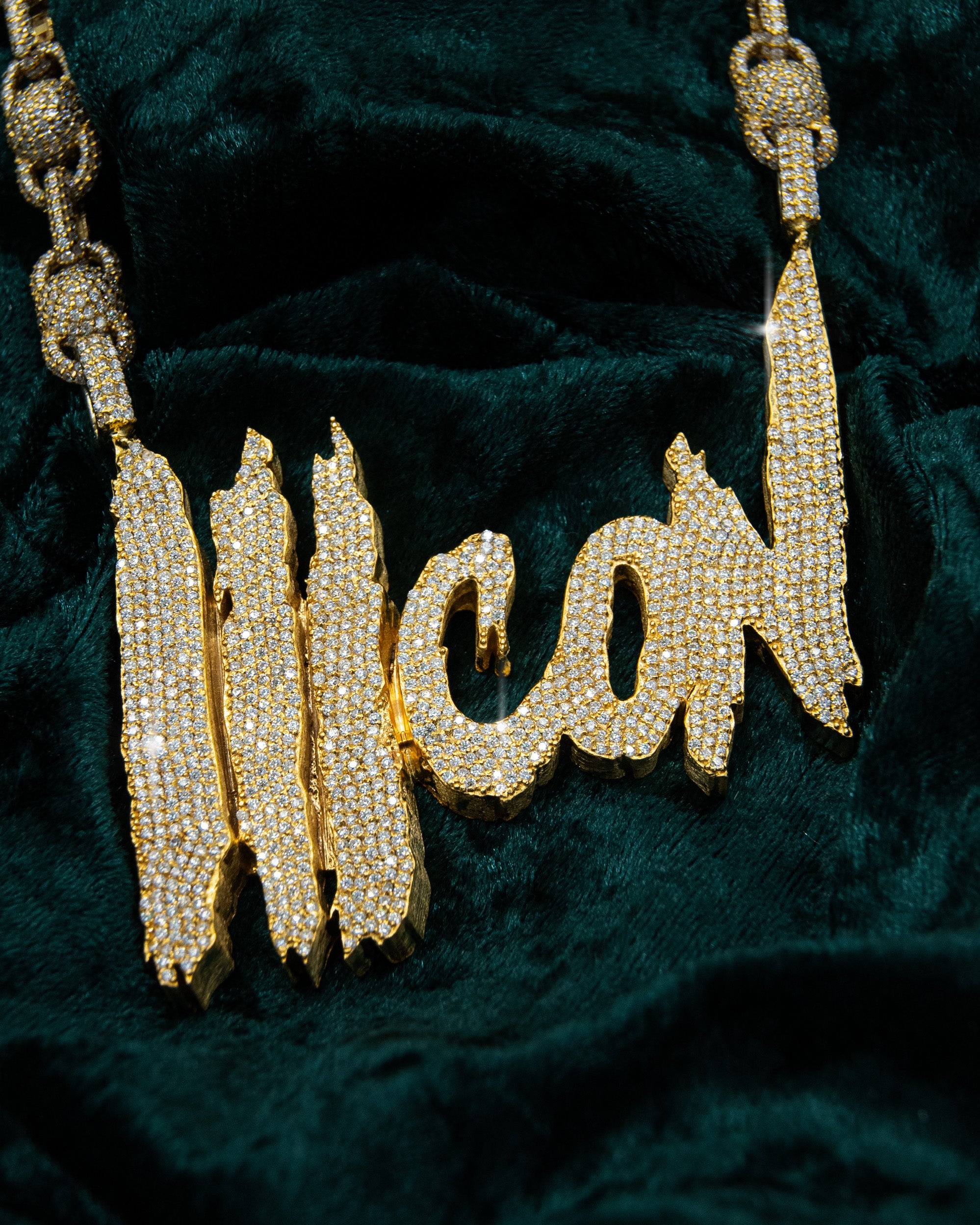 CUSTOM MOISSANIT IIICON KETTE + ANHÄNGER