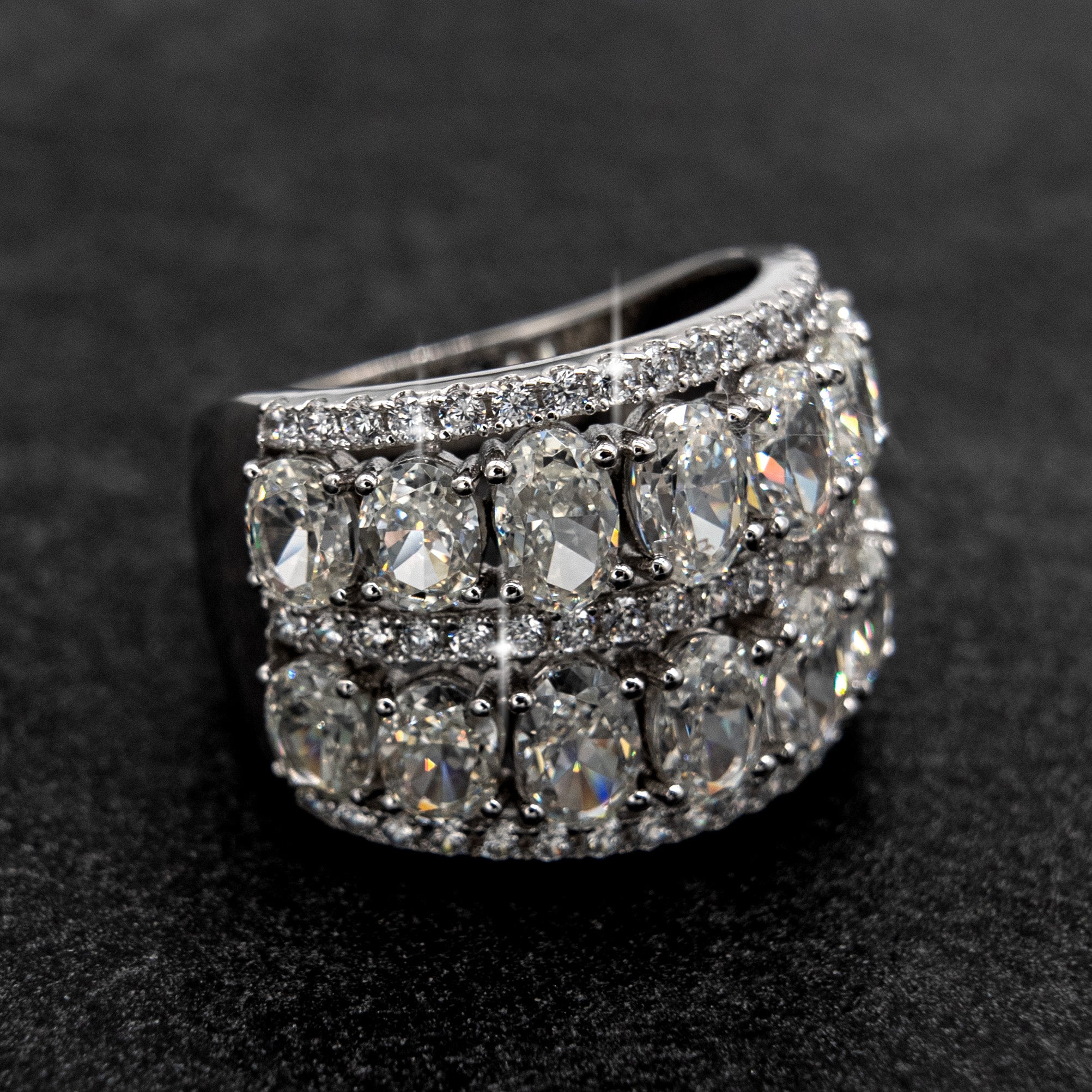 DOUBLE DIAMOND RING SILBER