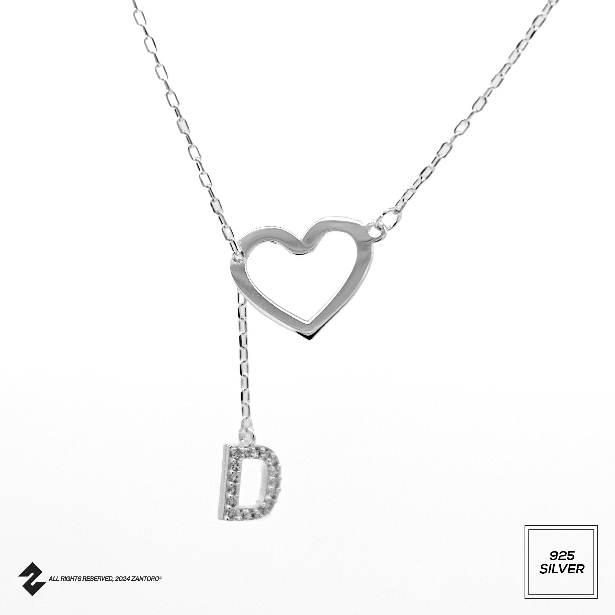 HERZ BUCHSTABEN KETTE HÄNGEND