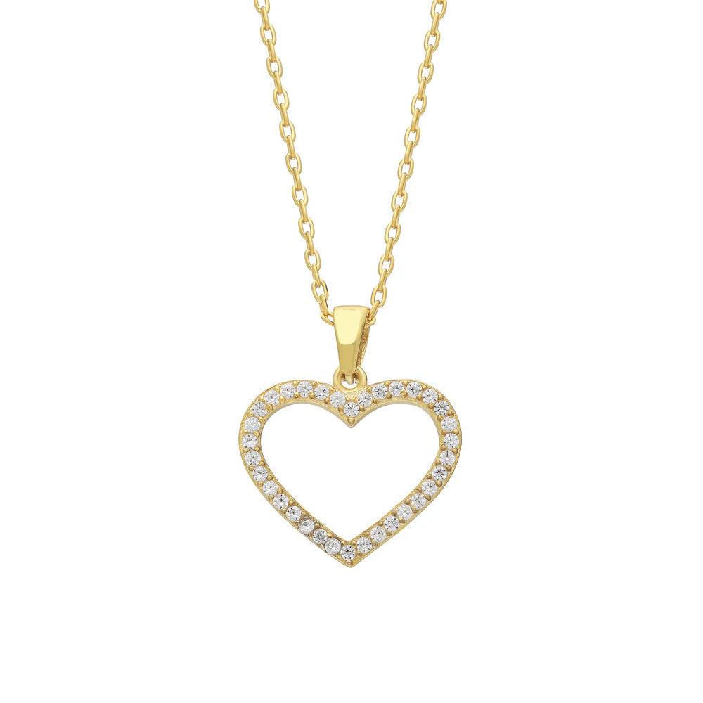 ZIRKONIA HERZ KETTE