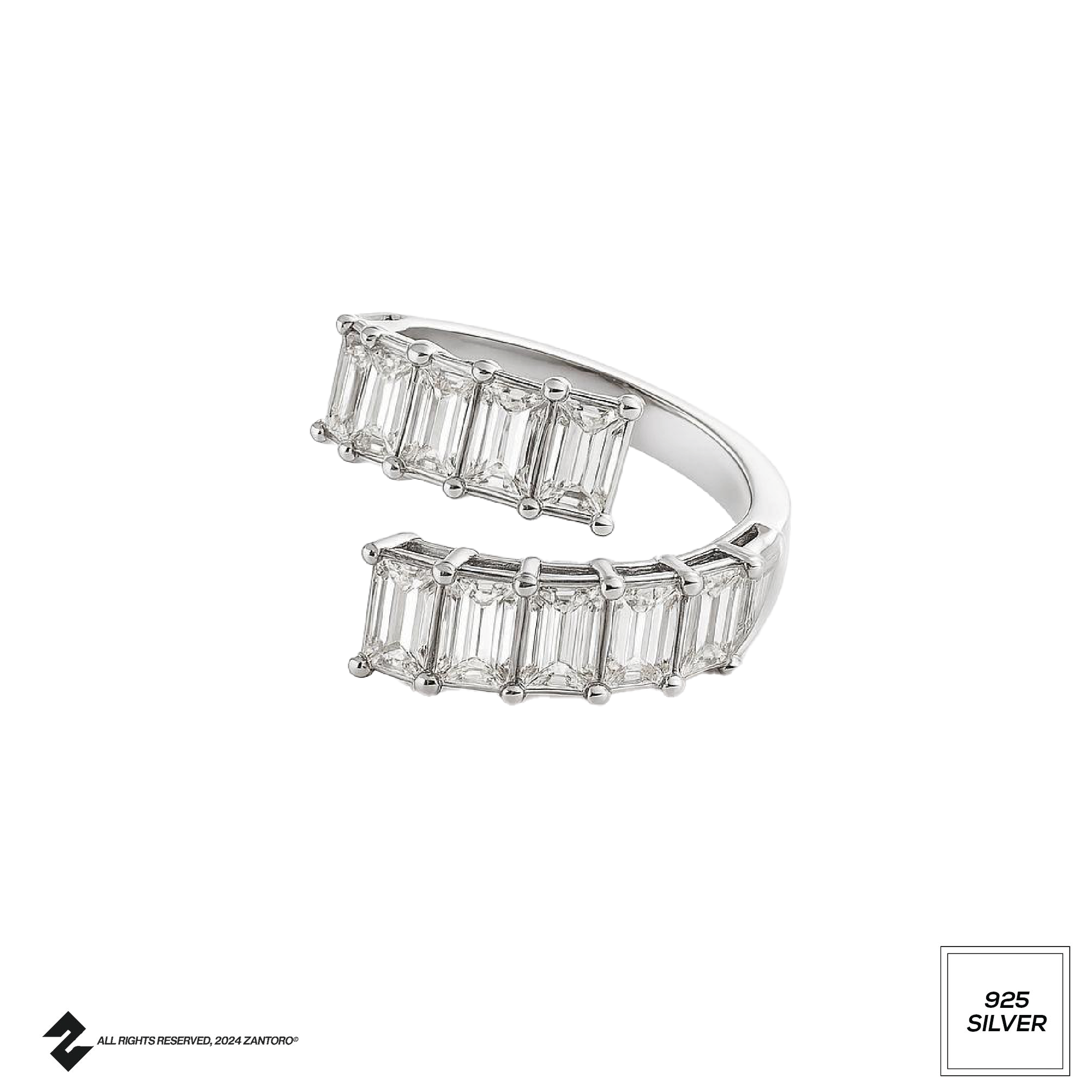 Spiral Baguette Ring