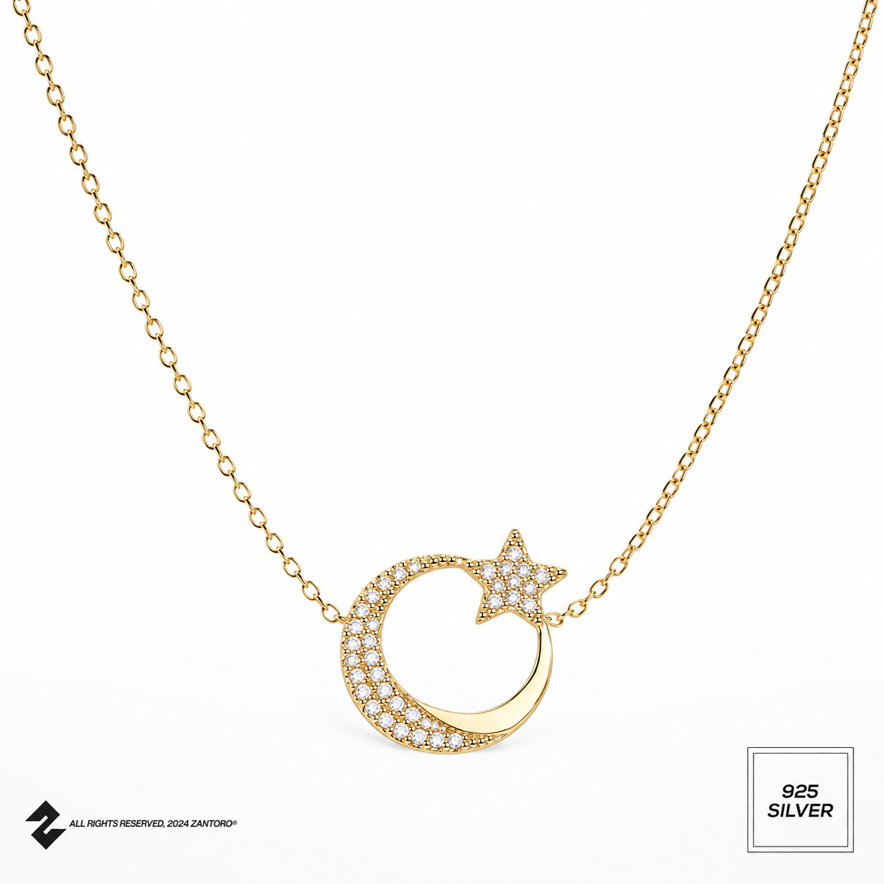 Ay Yıldız Kette Gold mit Zirkonia